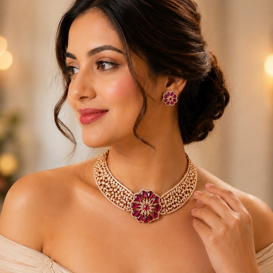 Ruby Bloom Luxe Choker Set