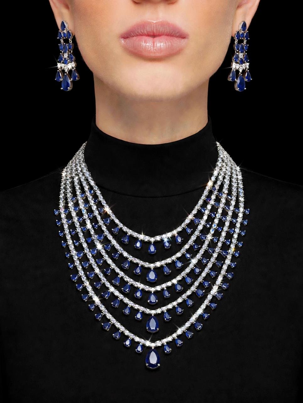 Sapphire Cascade Layered Set