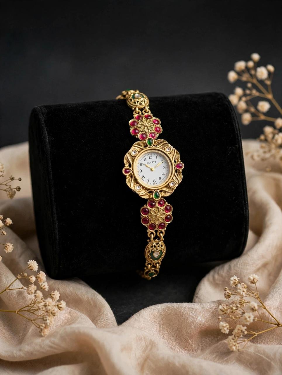 Heritage Kundan Polki Bracelet Watch