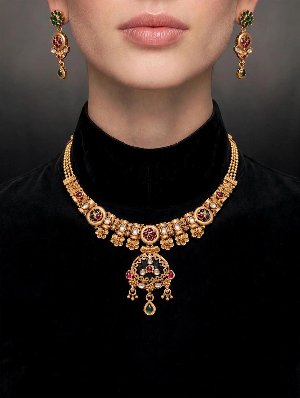 Heritage Floral Kundan Choker